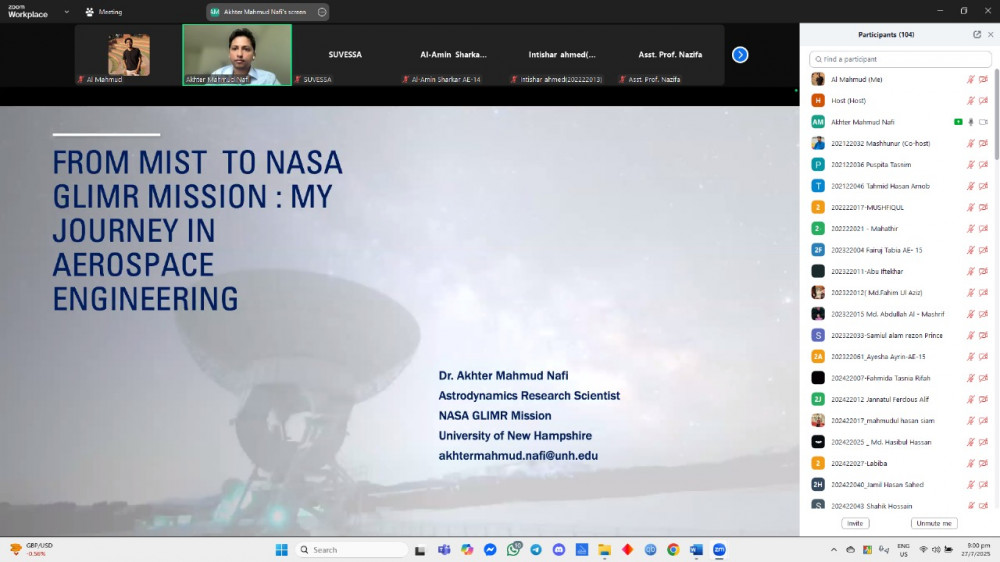 Webinar on “Career in Aerospace and Aviation Industries” by AIAA MIST Student Branch